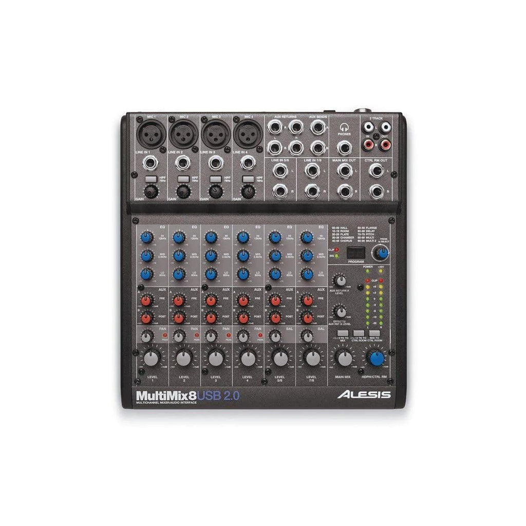 Alesis MultiMix 8 USB FX 8-Channel Mixer with Effects & USB Audio Inte