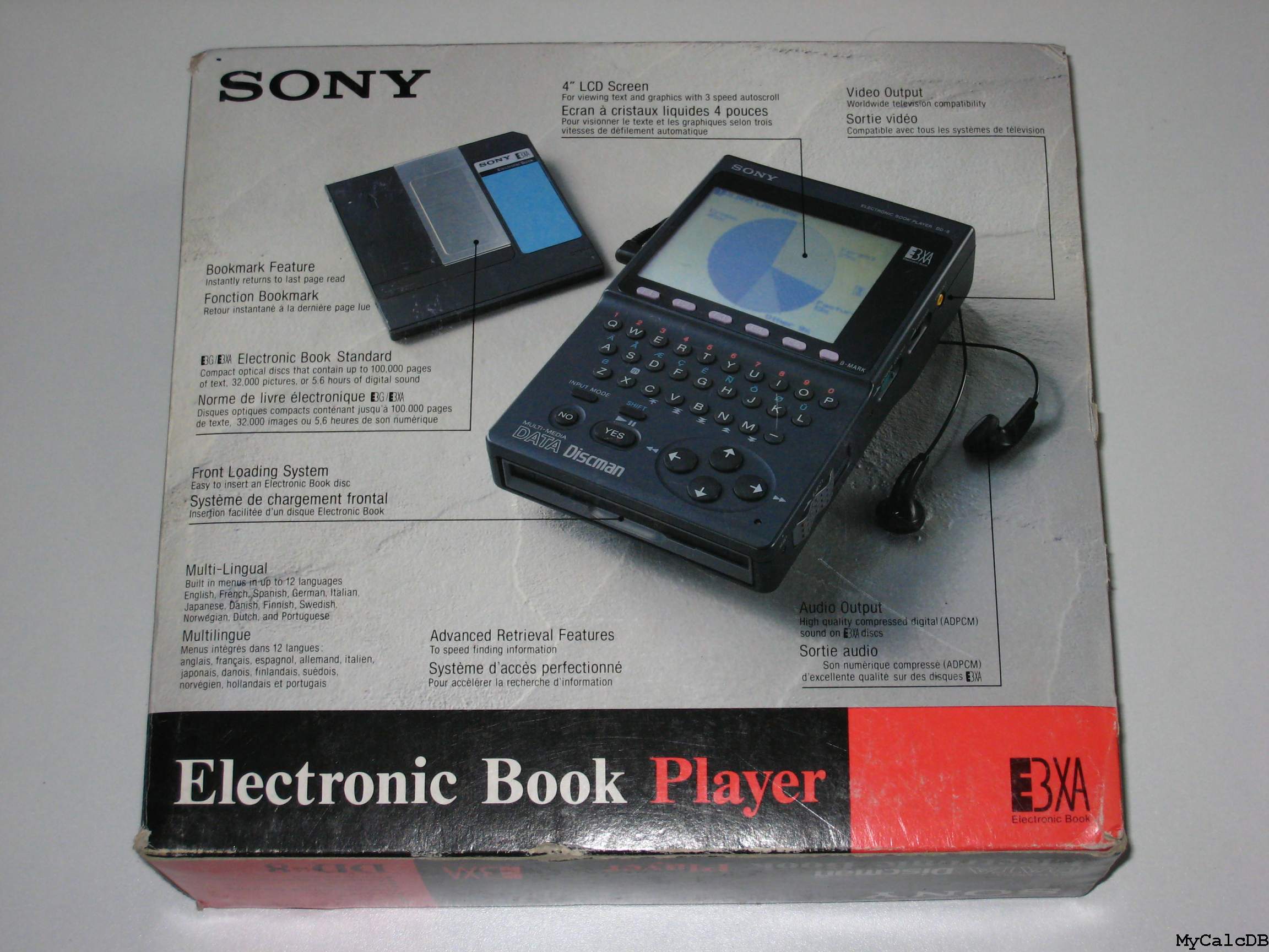 MyCalcDB : Calculator Sony DD-8 aka DATA Discman / Electronic Book