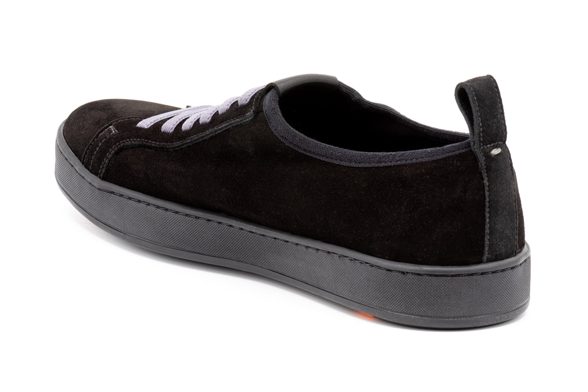 MD Signature Sheep Skin Suede Sneakers - Black | Martin Dingman