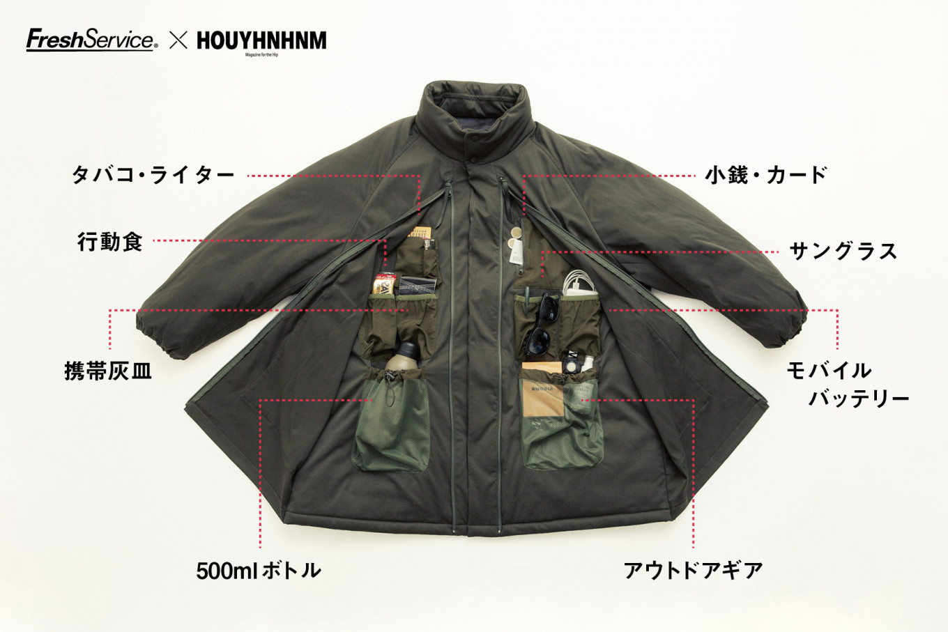 FreshService® × HOUYHNHNM / UTILITY SHOOTING COAT & SHOOTING CARGO