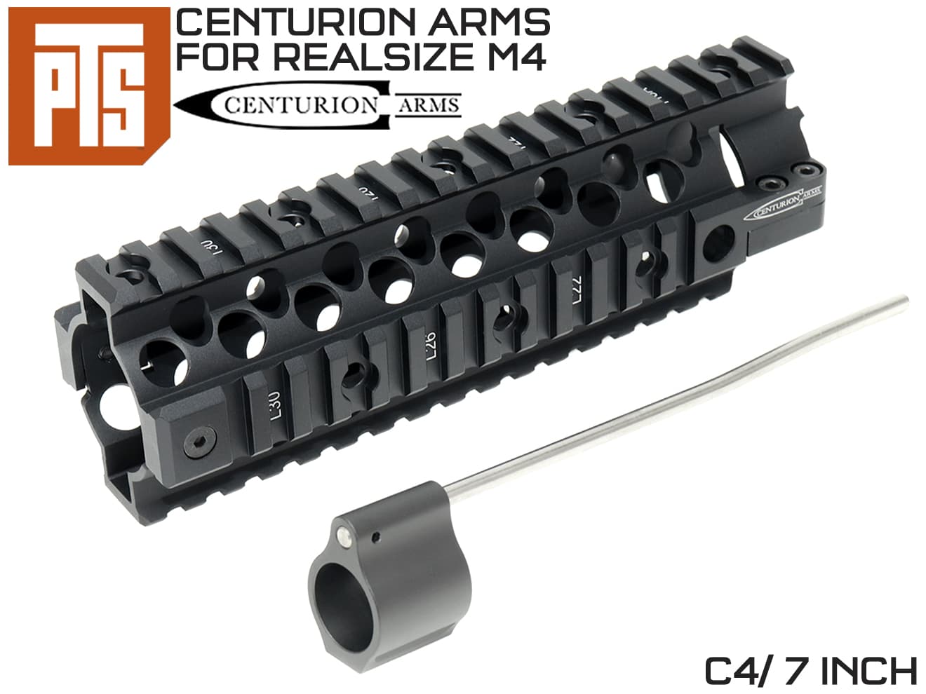 正規品】PTS Centurion Arms C4レール 7インチ for M4 | ミリタリー