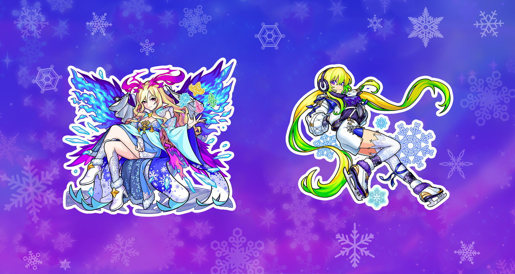 描き下ろしイラストのルシファー winter ver.とアルセー｜モンスター