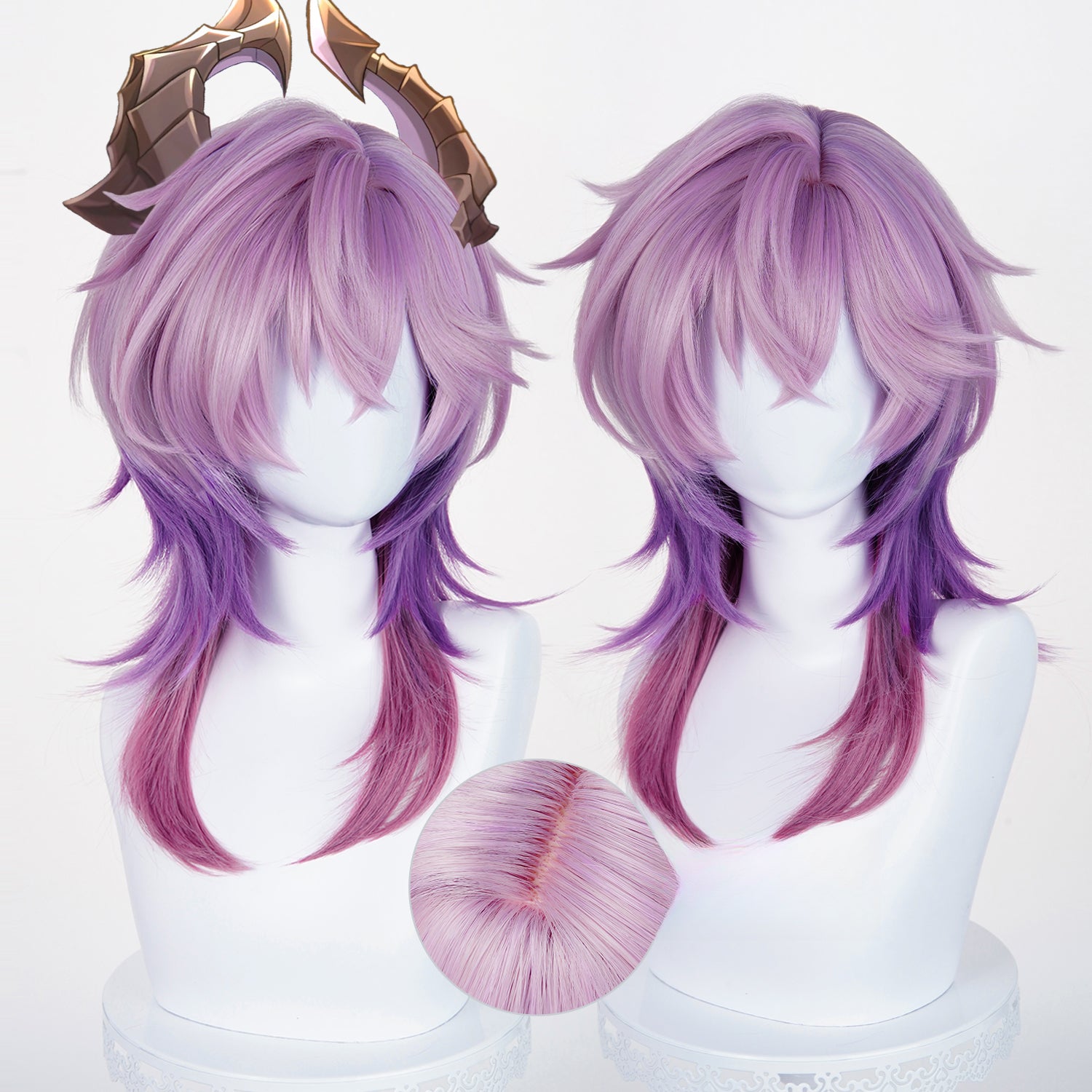 Monenjoy 原神 ドゥリン ウィッグ カツラ Durin 55cm コスプレ道具 龍