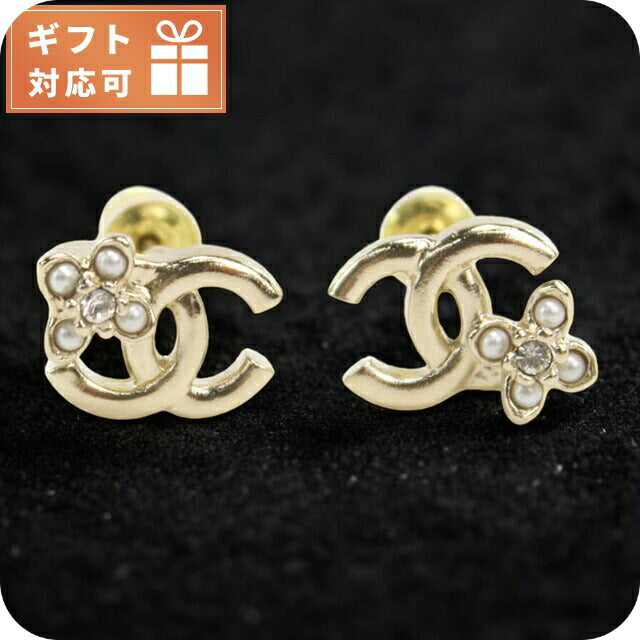 シャネル ピアス レディース ブランド ABC107 ゴールド-ジルコニア