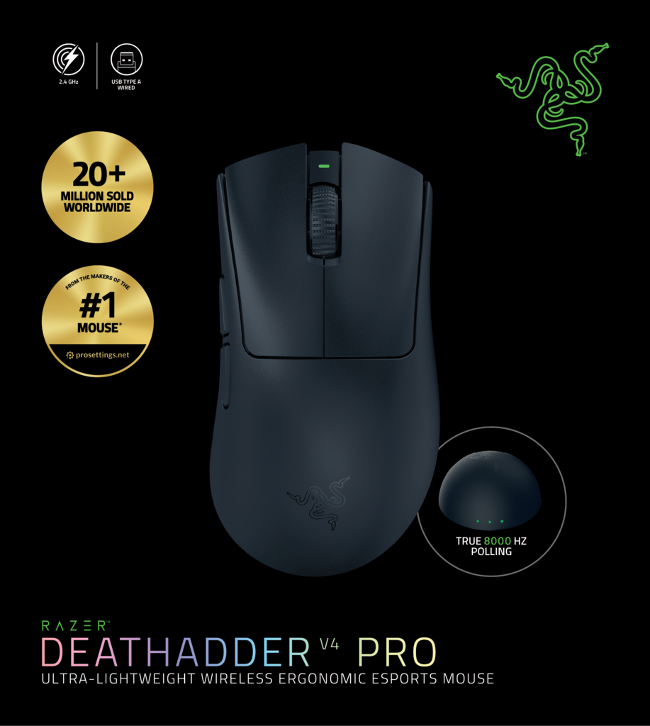 RAZER DEATHADDER V4 PRO - BLACK – Nordic Game Supply