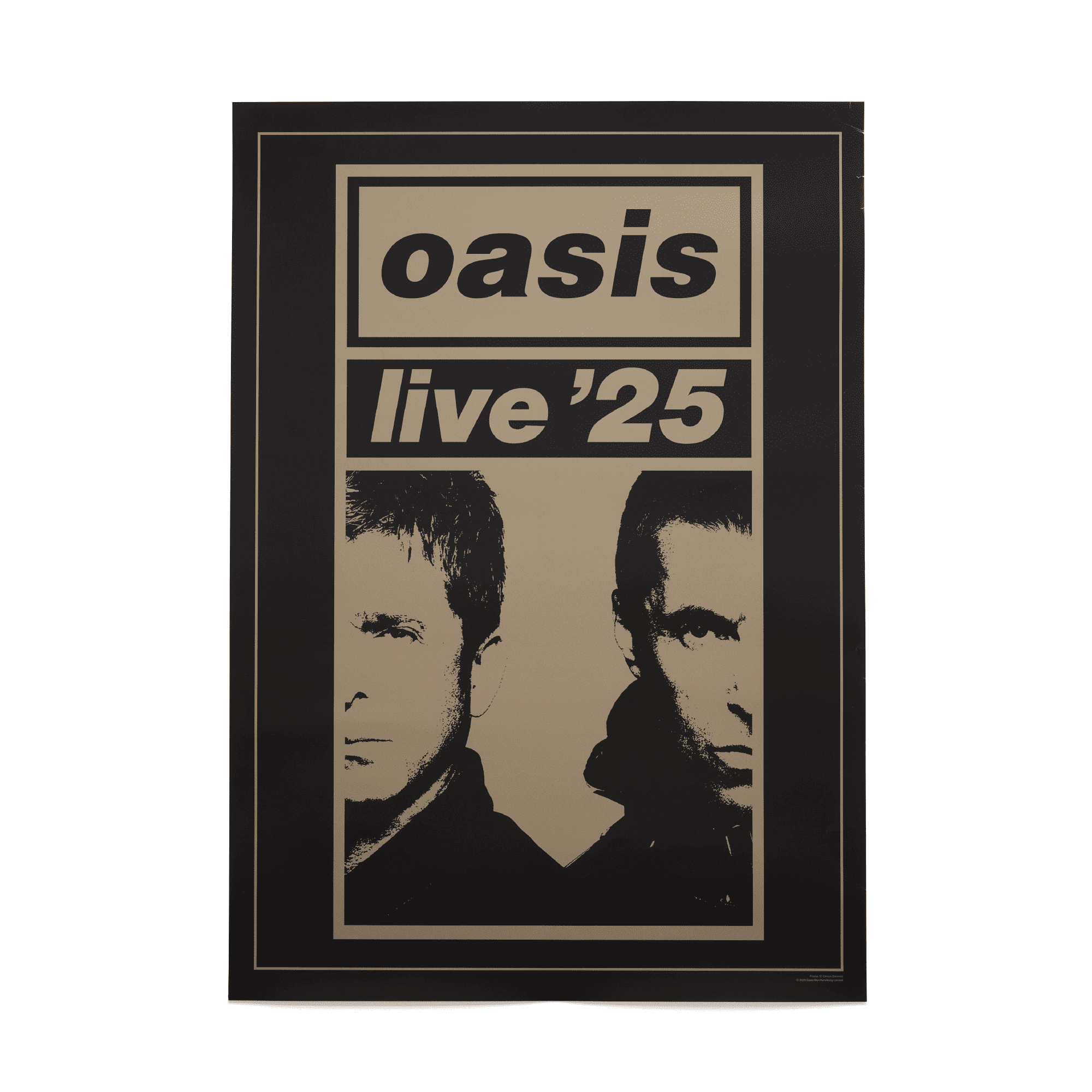 ポスター Gold Half Face | Oasis Live '25 JAPAN : オアシス来日記念