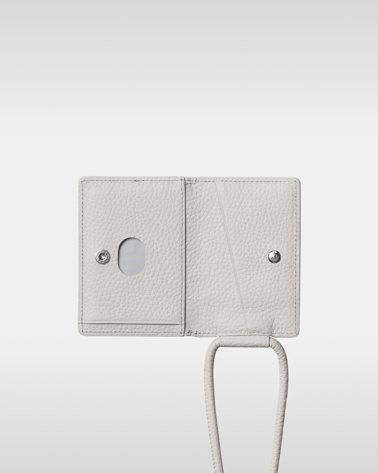 レザー製iPhoneショルダーストラップ マシュマロ｜首掛け・斜めがけ