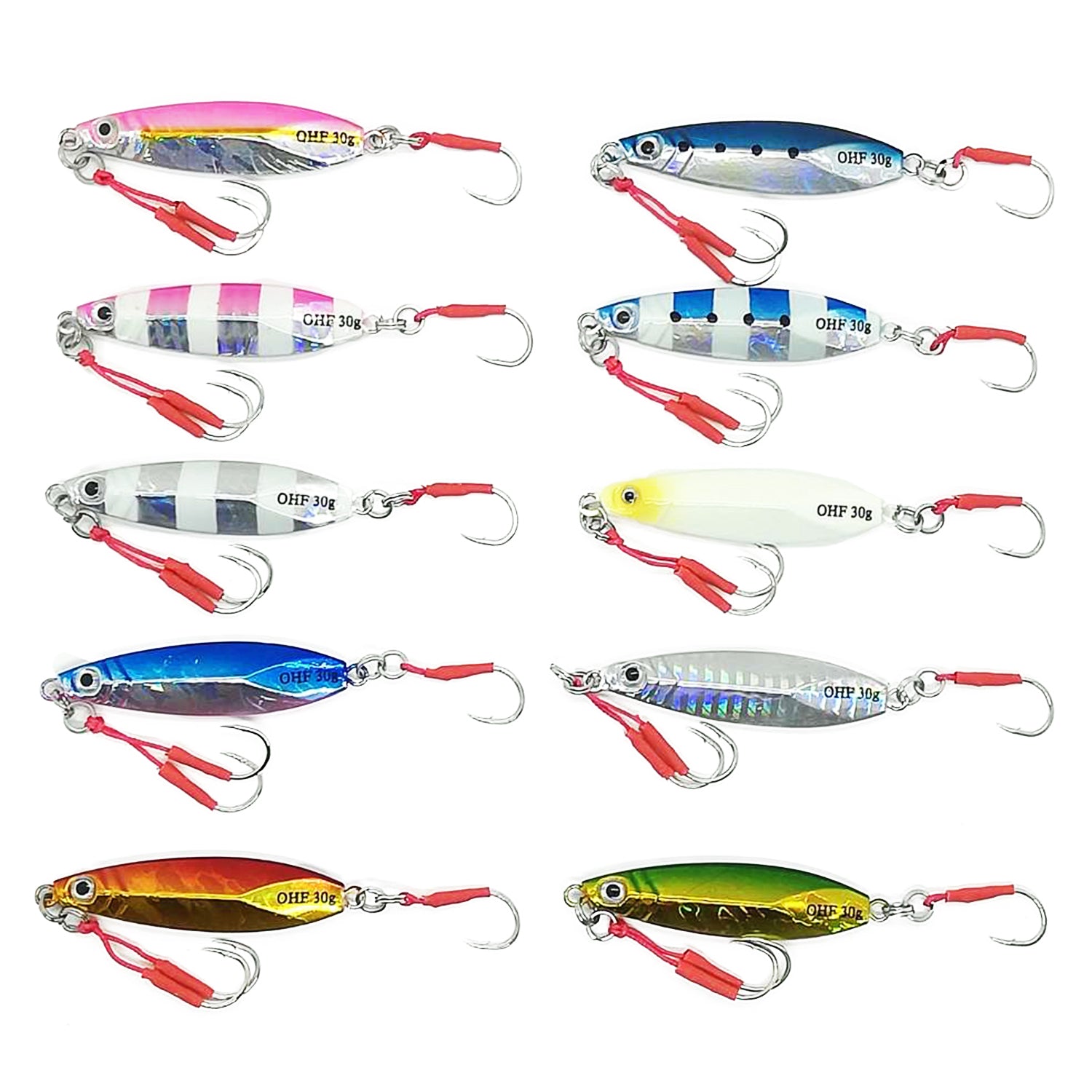 メタルジグ セット スロージギング アシストフック付き 10個セット