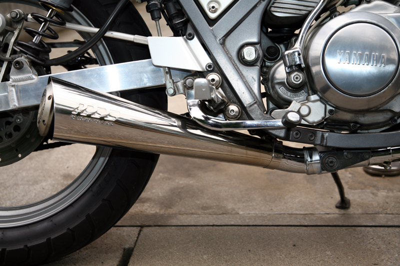 SRX改-フルエキゾースト・スーパートラップ 4インチ メガホンマフラー