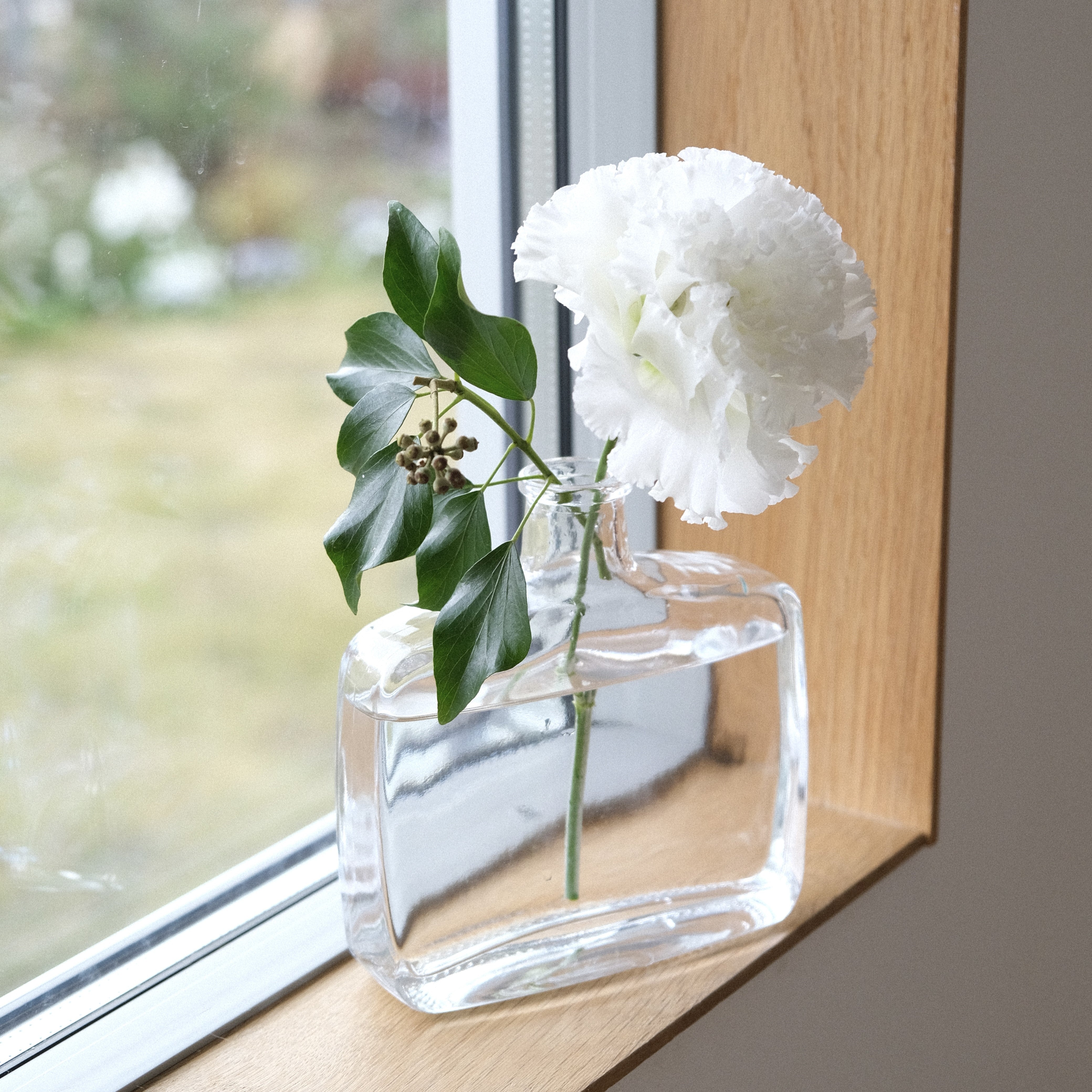 ガラス花瓶｜卓上｜とうめい｜北欧｜しかくい平さん＠鉢の専門店