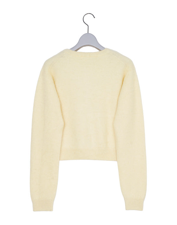 AURALEE オーラリー｜GARMENT-DYED BABY ALPACA FUR KNIT CREW-NECK