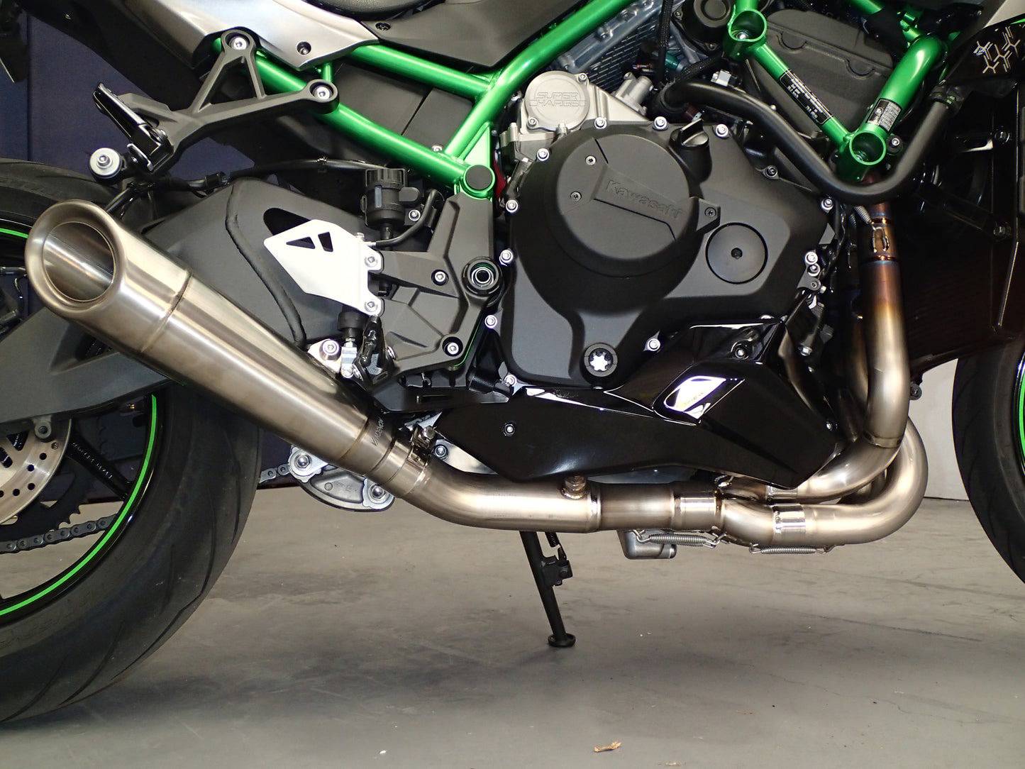 Vandemon Brushed Titanium Exhaust System Kawasaki Ninja ZH2 2020