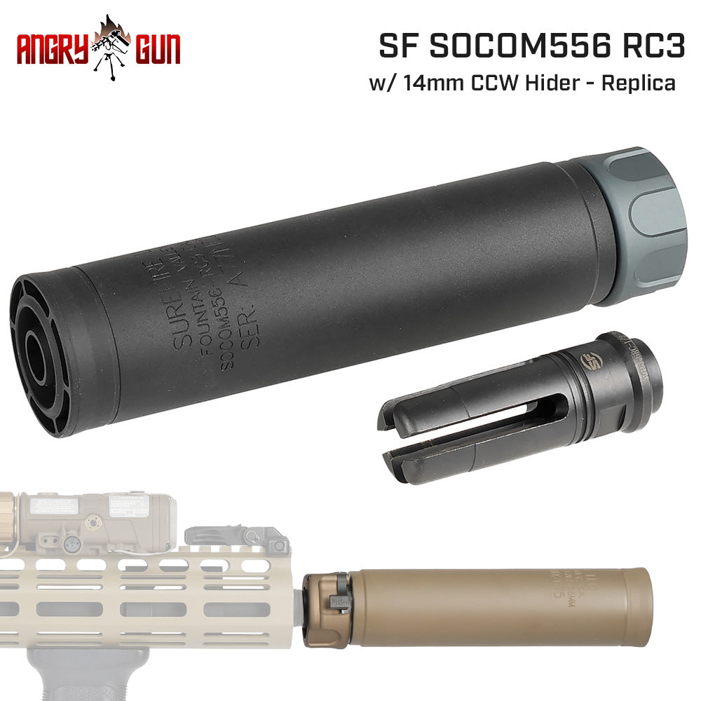 ANGRY GUN 製 】14mm逆ネジ 対応 SF SOCOM556 RC3 QDサプレッサー