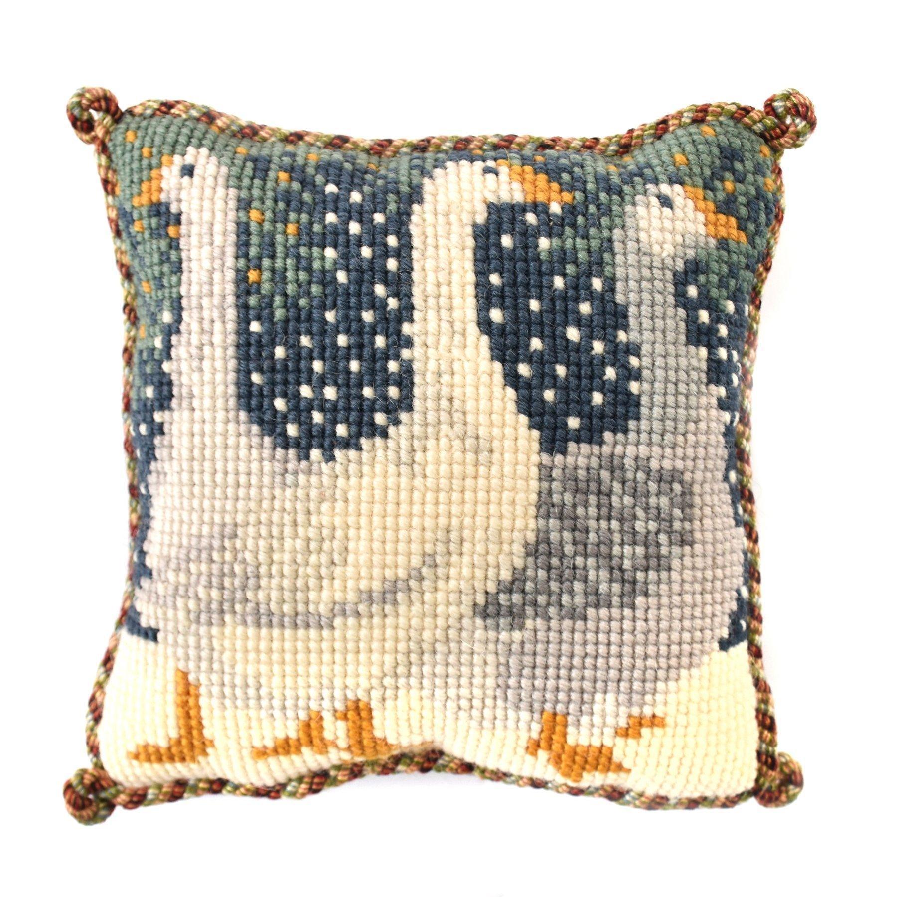 Snow Geese Mini Needlepoint Kit | Elizabeth Bradley Design