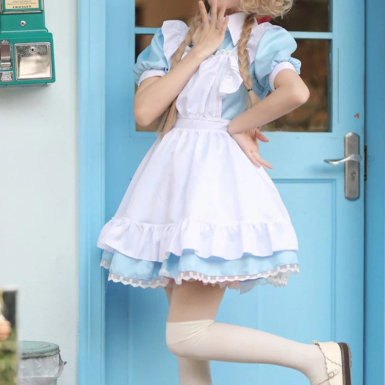 大きいサイズ レディース｜Cute Mini Frill Maid Dress (M/L/2L/3L/4L