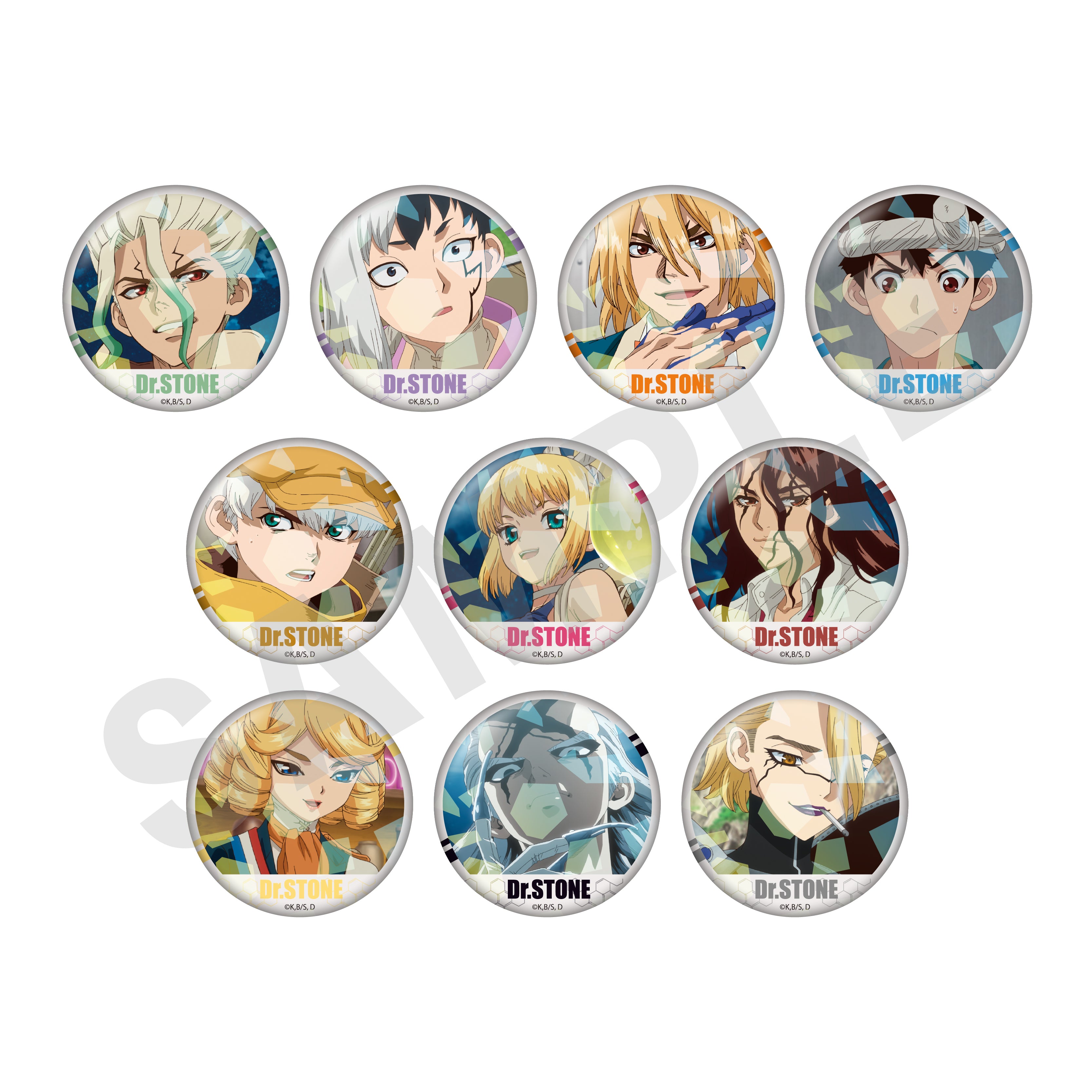 単品】「Dr．STONE」トレーディングキラキラ場面写缶バッジ（全