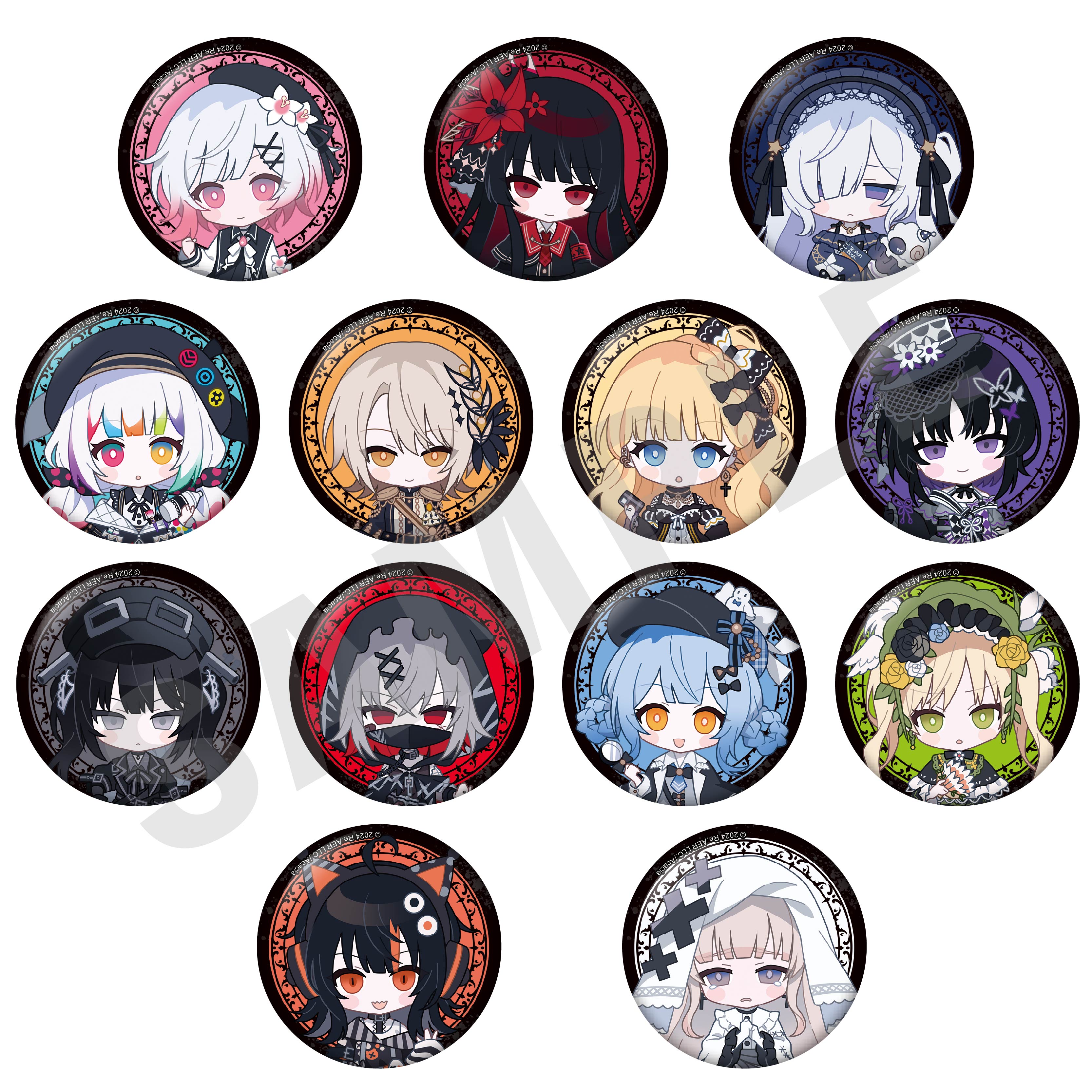 単品】「魔法少女ノ魔女裁判」トレーディングミニキャラ缶バッチ（全13