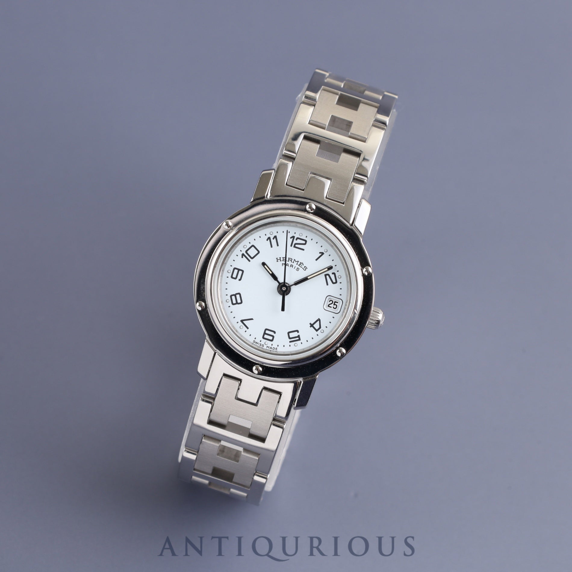 エルメス クリッパー CL4.210 クォーツ SS ホワイトアラビア文字盤