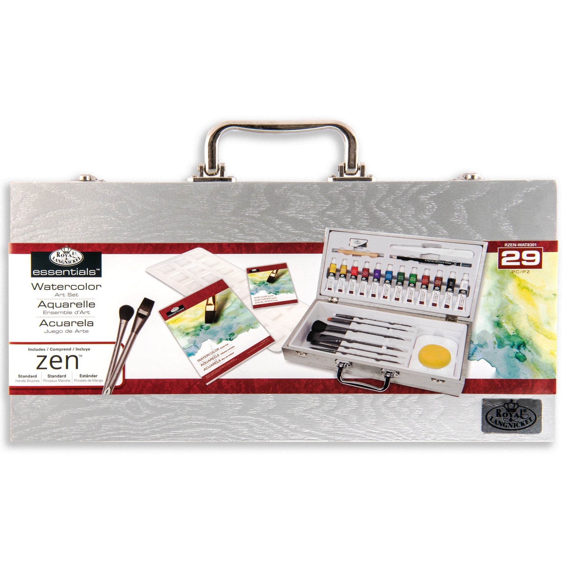 RZEN-WAT8301 | Essentials™ 29pc Watercolor Paint Zen Brush Travel