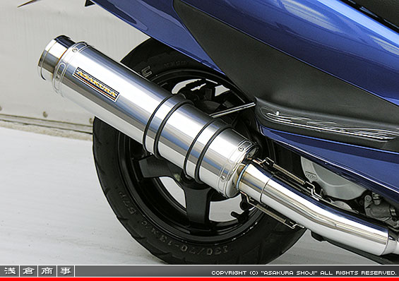 浅倉商事：CJ43スカイウェイブ250用 GGタイプマフラー BSタイプ メタル
