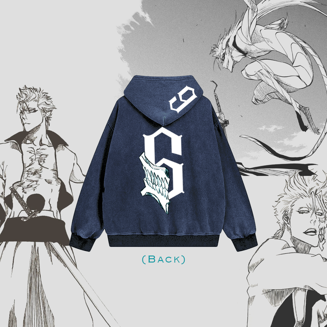 Los Numeros 6 Navy Full Zip Hoodie