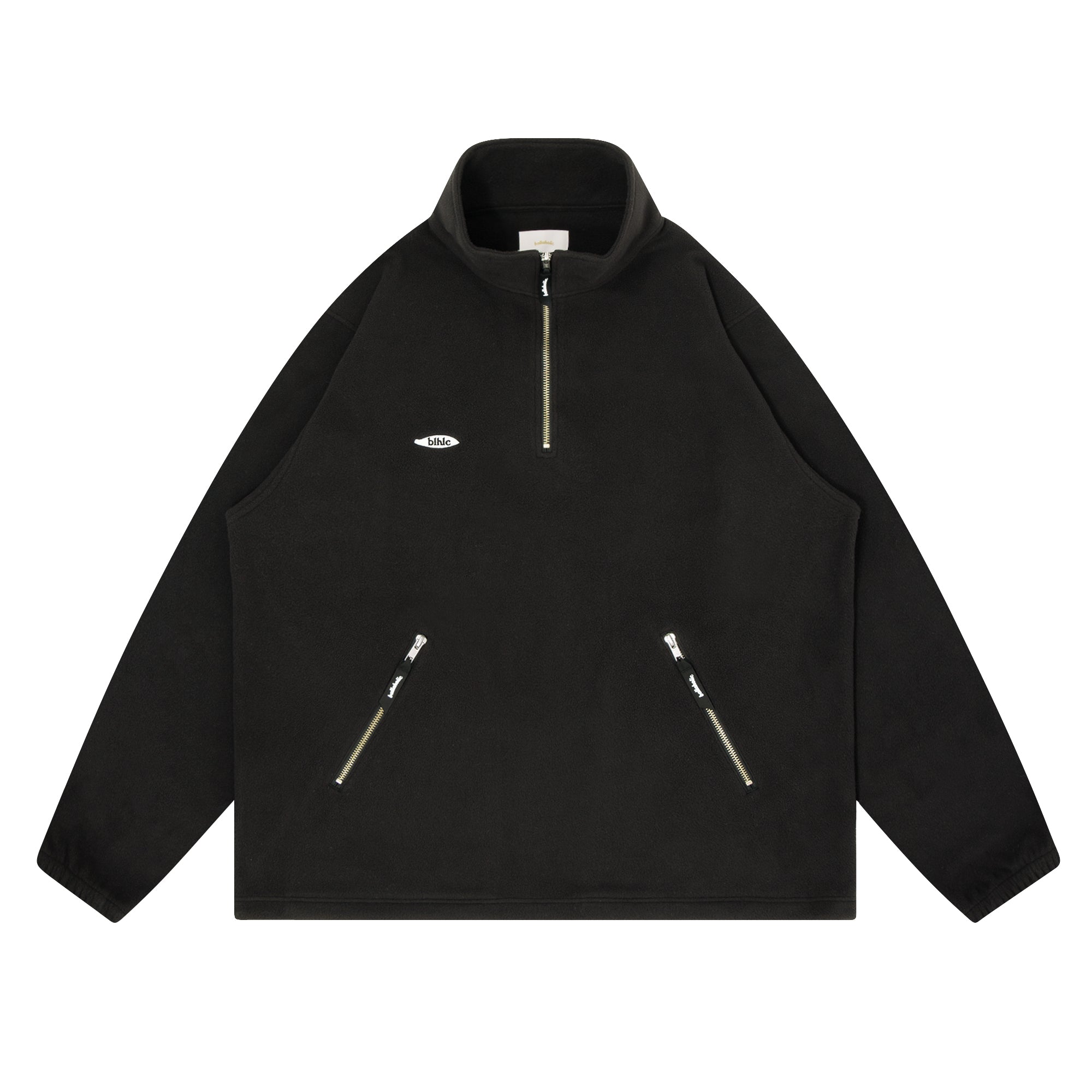 Ball Panel Logo Fleece Half Zip Pullover (black) – ballaholic