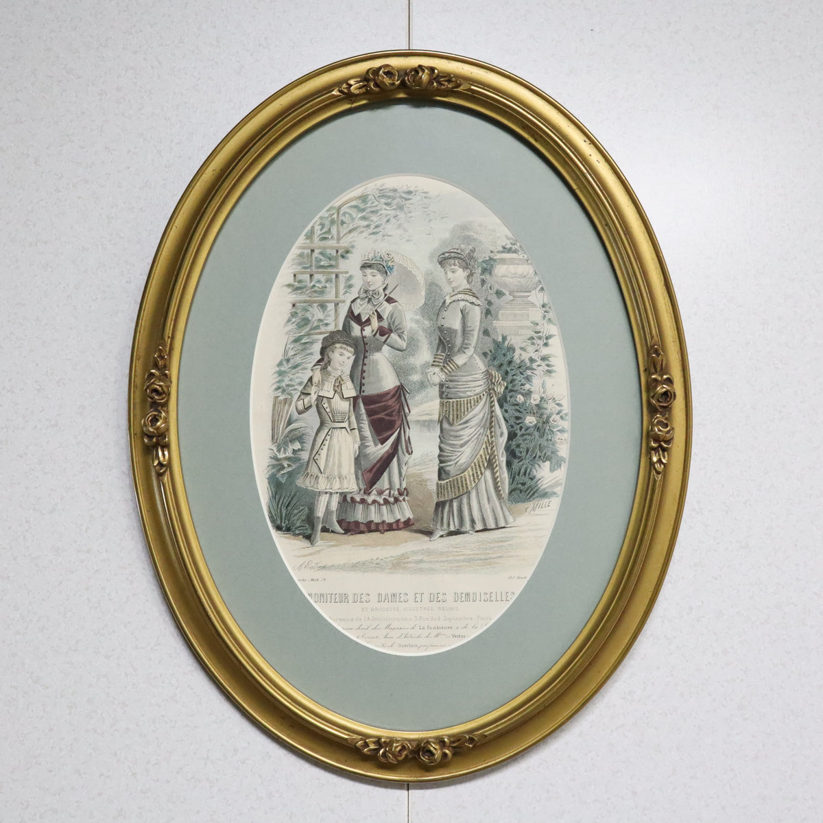 ル・ブロンド社 1910年代 楕円アートプリント 額装済み32枚楕円