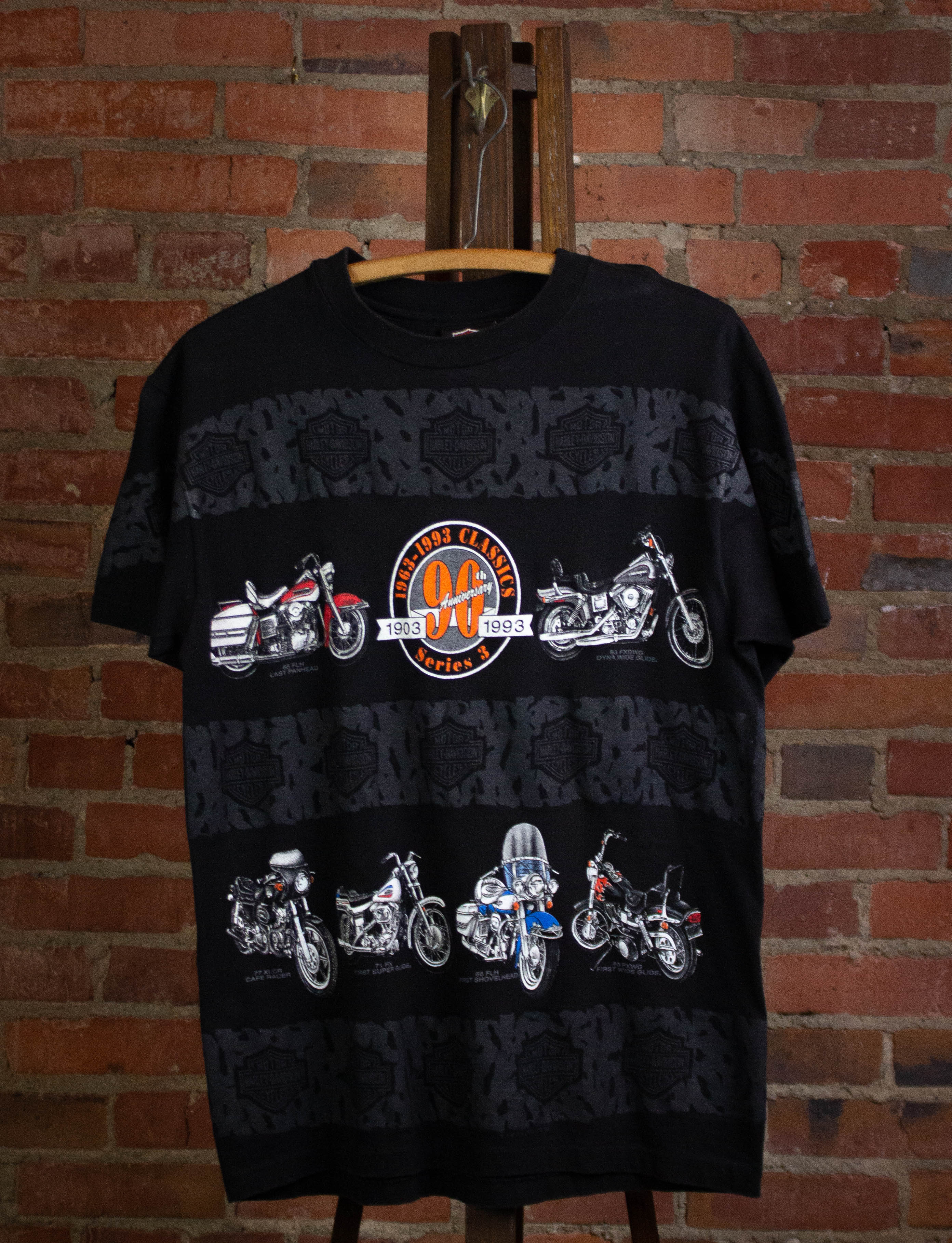 Vintage Harley Davidson 1992 90th Anniversary All Over Print