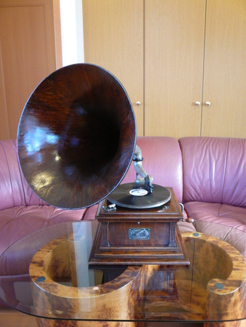 ♫最稀少‼︎ 【魁】時代品 アンティーク ビクター 蓄音機 特大