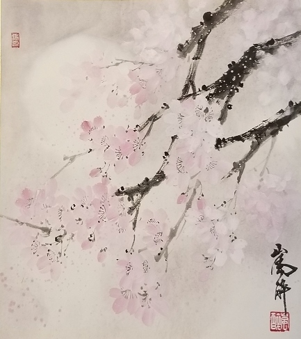 桜を惜しむ | 嵐酔水墨画書道教室 東京・渋谷表参道/恵比寿、銀座で