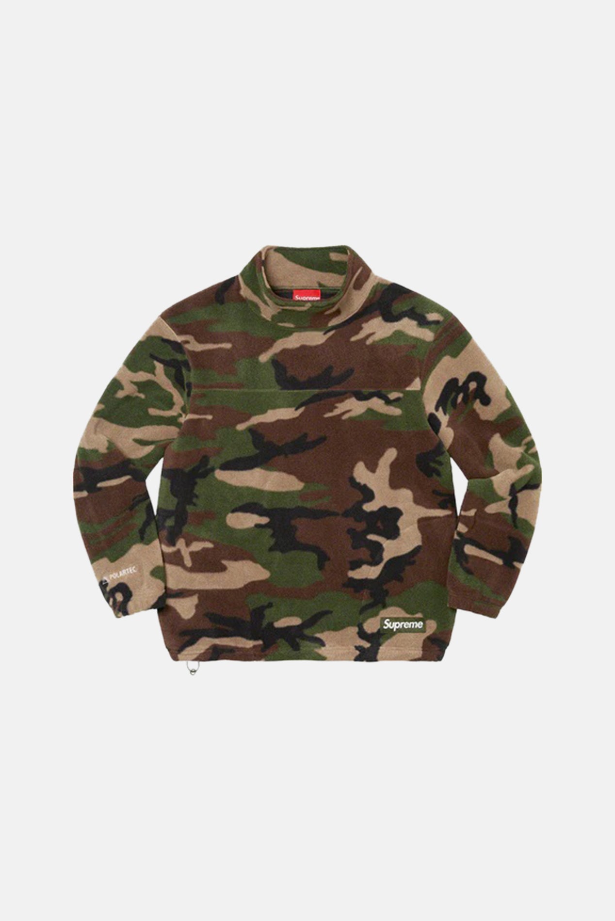 Supreme Polartec Mock Neck Pullover Woodland Camo – blueandcream