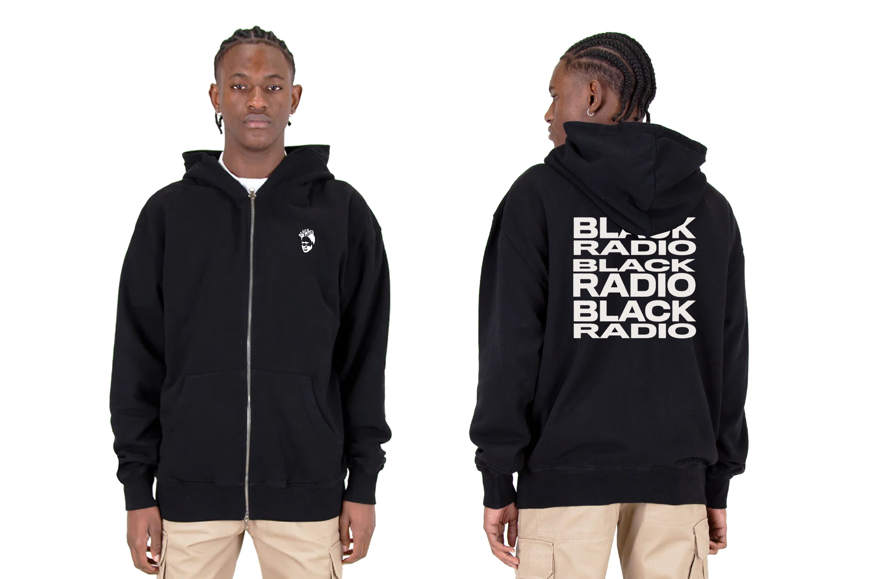 Black Radio Zip up Hoodie – Loma Vista Recordings