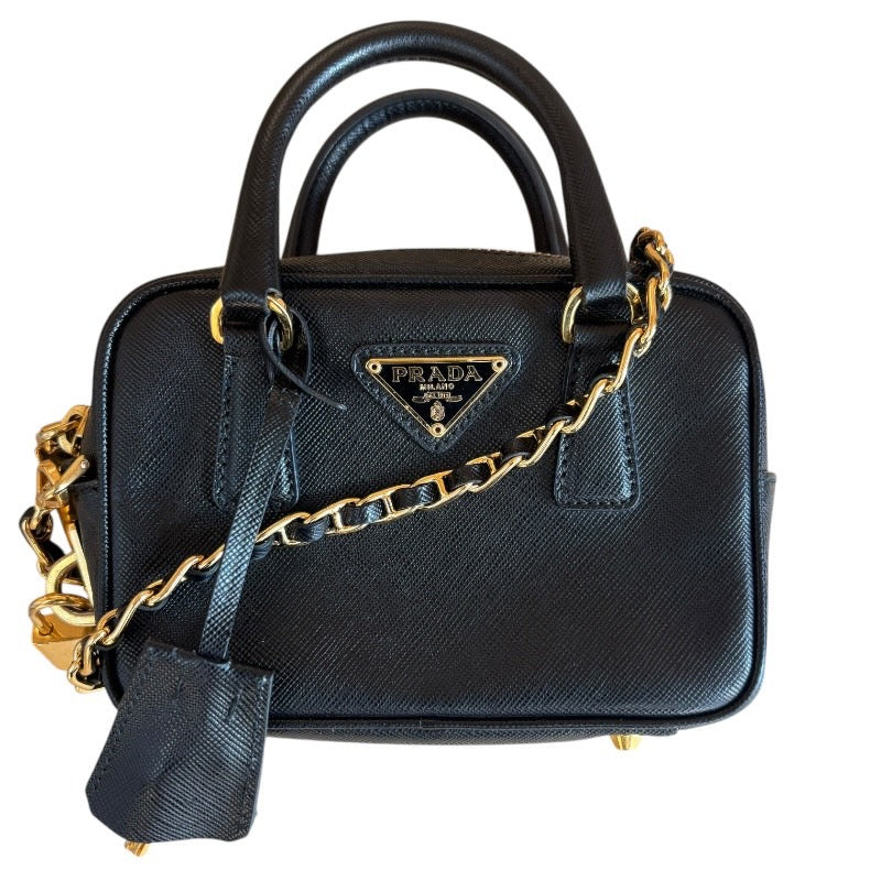 PRADA プラダ サフィアーノ BL0705 チェーンショルダー 2wayミニハンド