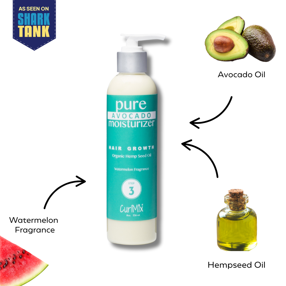 CurlMix Moisturizer-Curly Hair-Hair Growth-Hemp Seed Oil-Watermelon