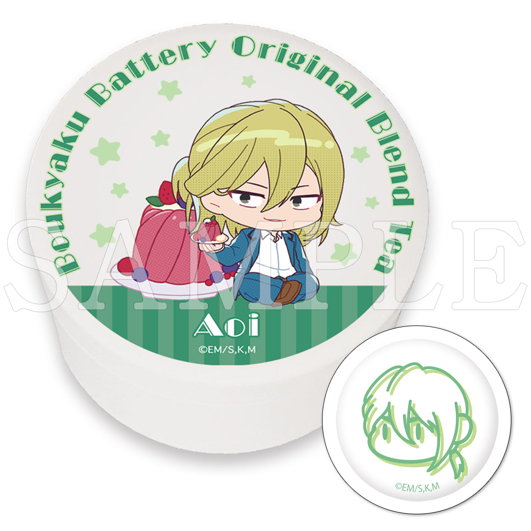 忘却バッテリー』ミニ缶バッジ付きブレンドティー（プリント缶）藤堂葵