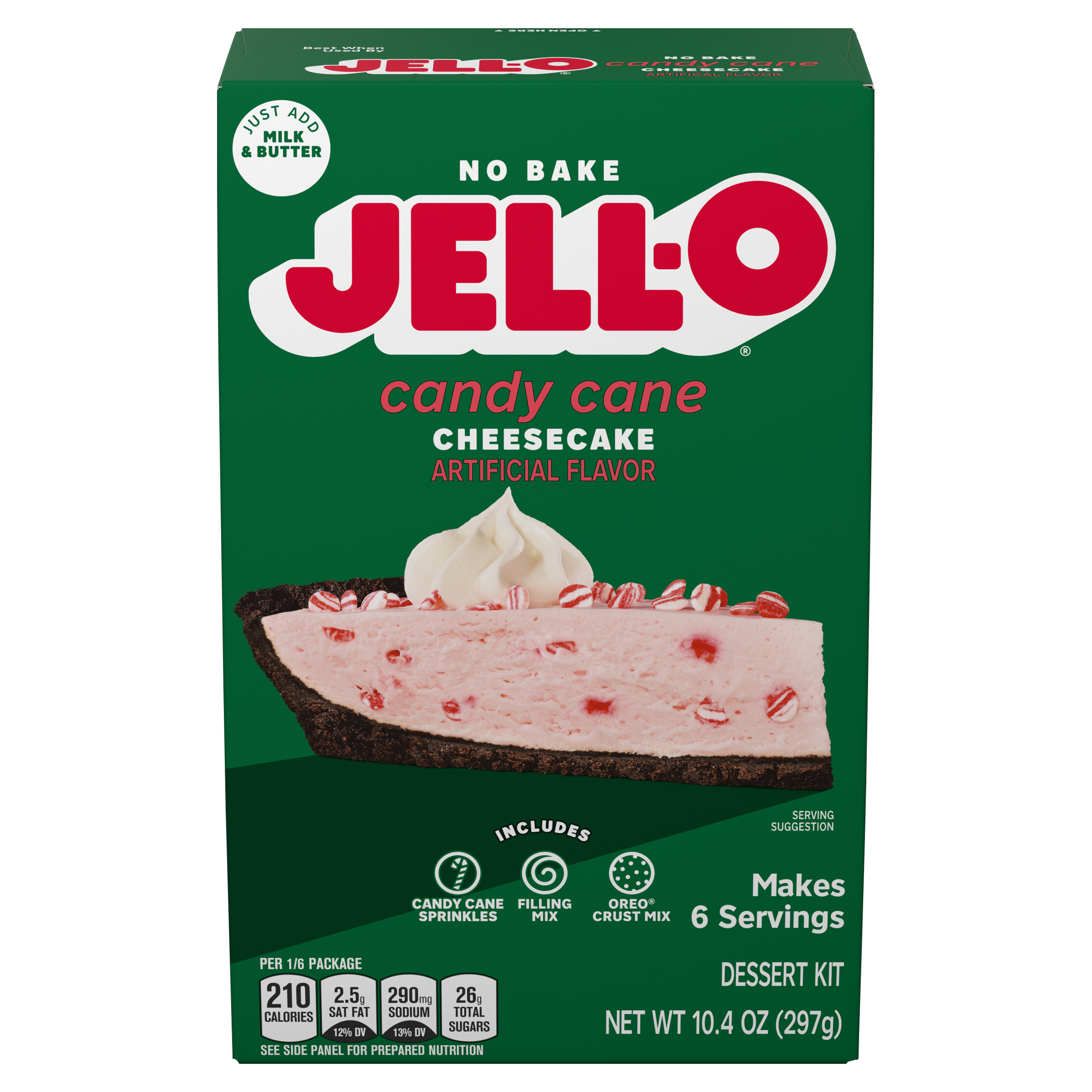 Candy Cane Cheesecake Dessert Kit | Jell-O | United States