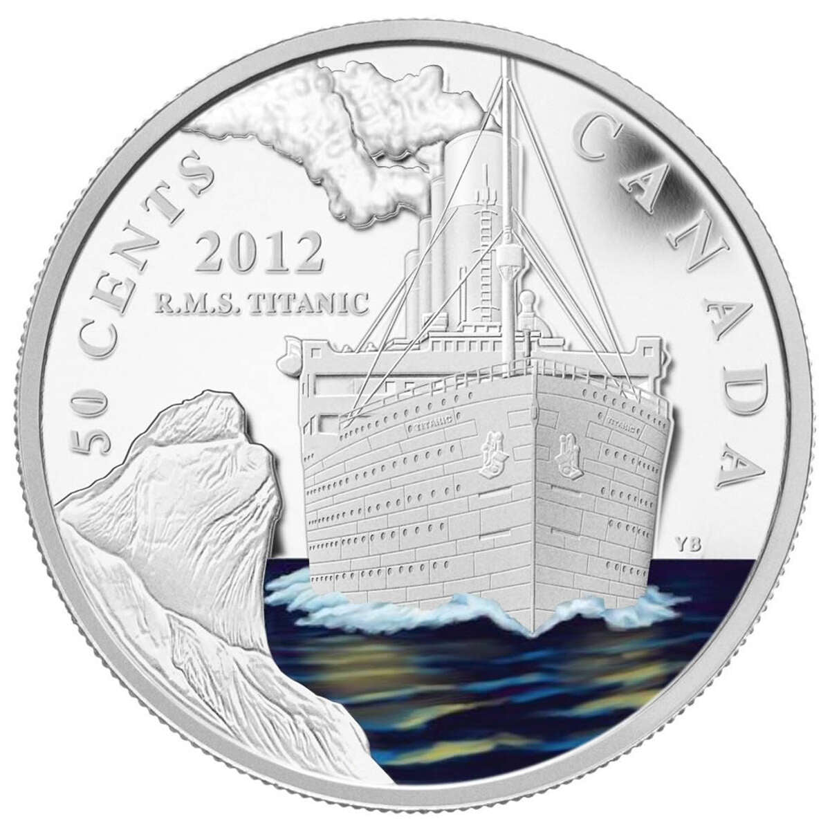 2012 50c R.M.S.Titanic - Silver-Plated Coin