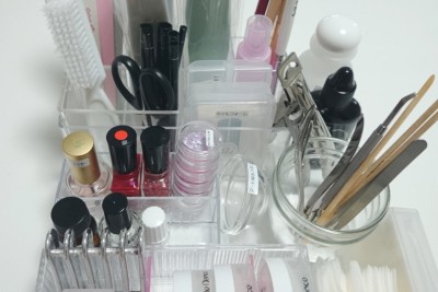 ネイリスト検定1級☆セットボックスの中身とテーブルセッティング