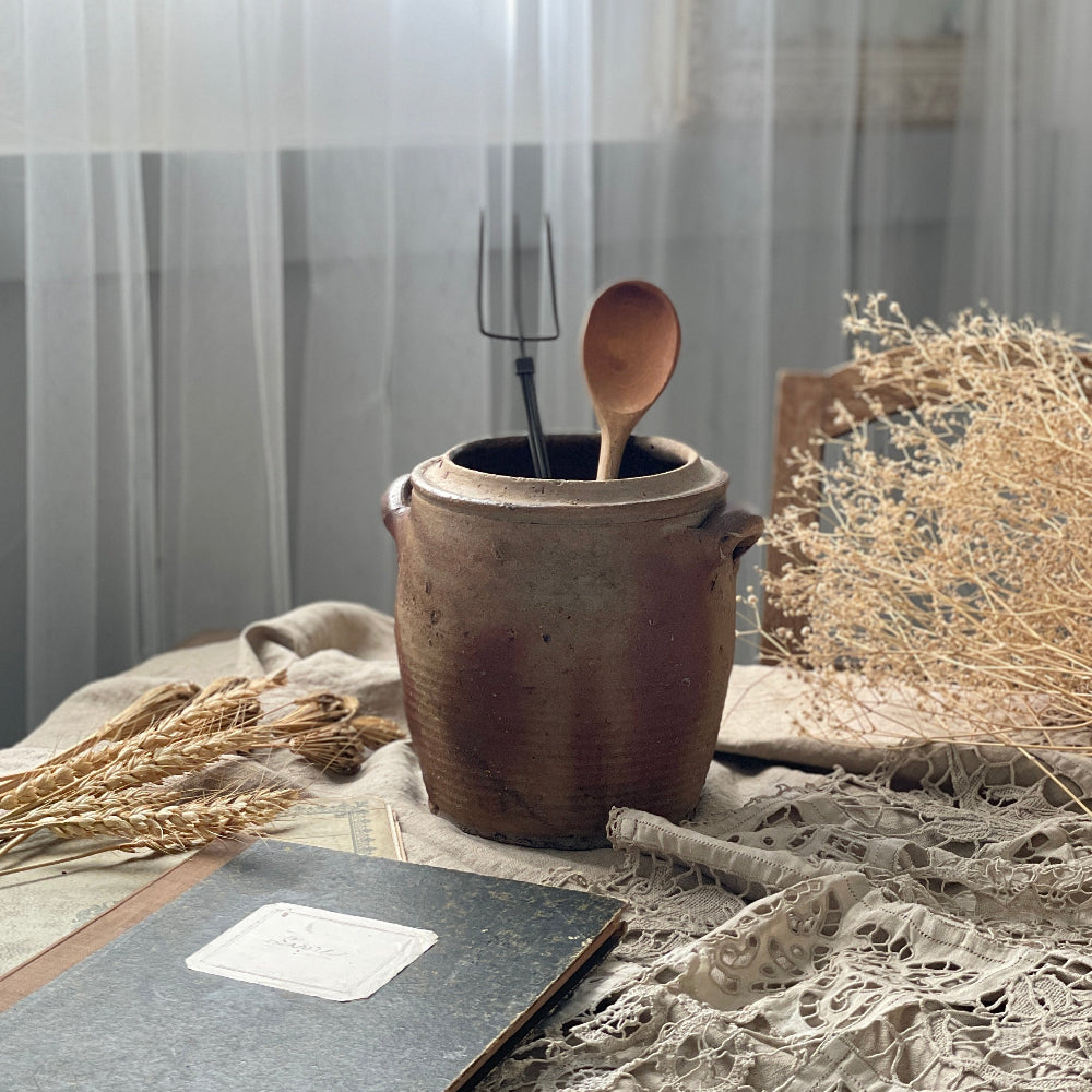 キッチンツール入れに！コンフィポット（高さ19cm） フランス