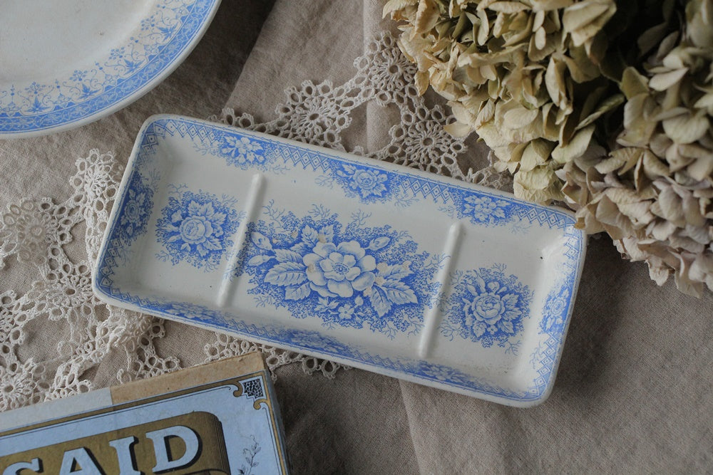 サンタマン窯『ジャルディニエール』ソープディッシュ（22x10.5cm