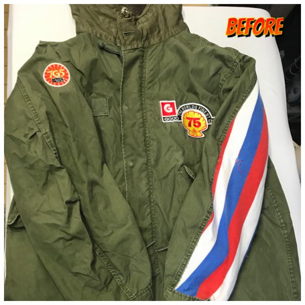 グッドイナフ（goodenough）オリジナルモッズコートの色抜け修正