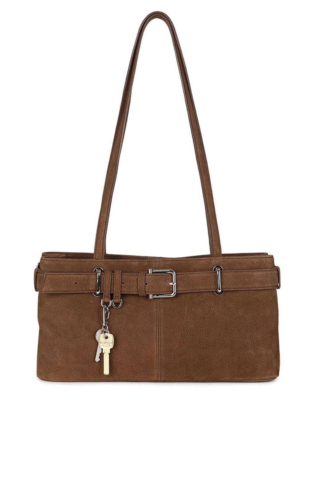 Osoi - Shoulder Brocle in Nubuck Brown - 25SB05007251 – 