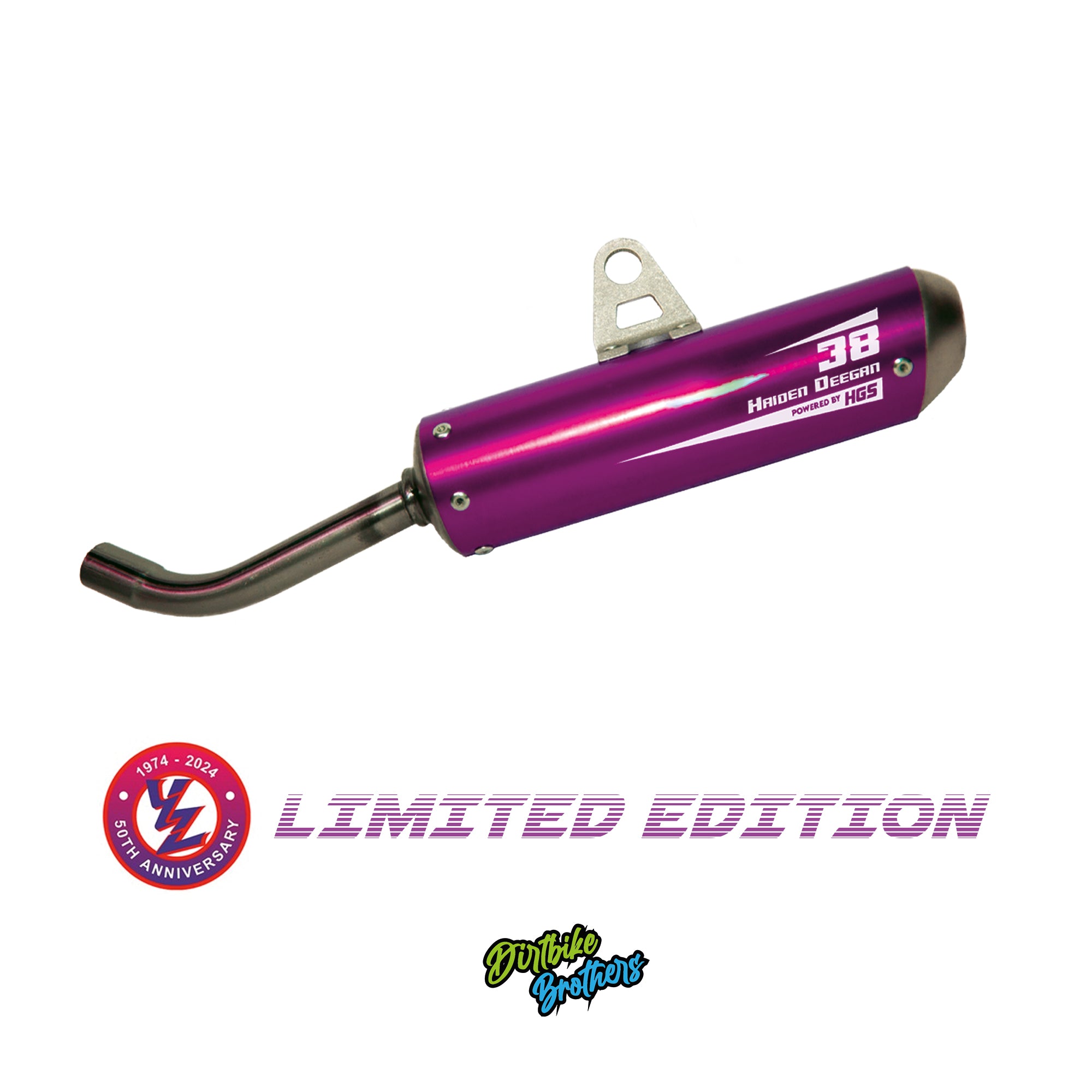 LIMITED SERIES HGS Yamaha YZ 125 Purple silencer – Dirtbike Brothers
