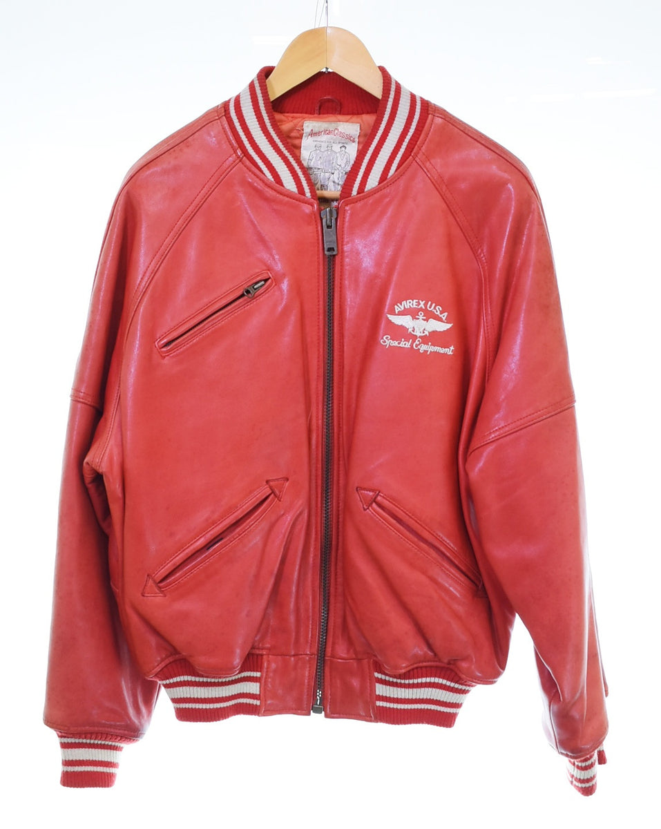 アビレックス AVIREX 90's 90年代 レザー スタジャン ラグラン