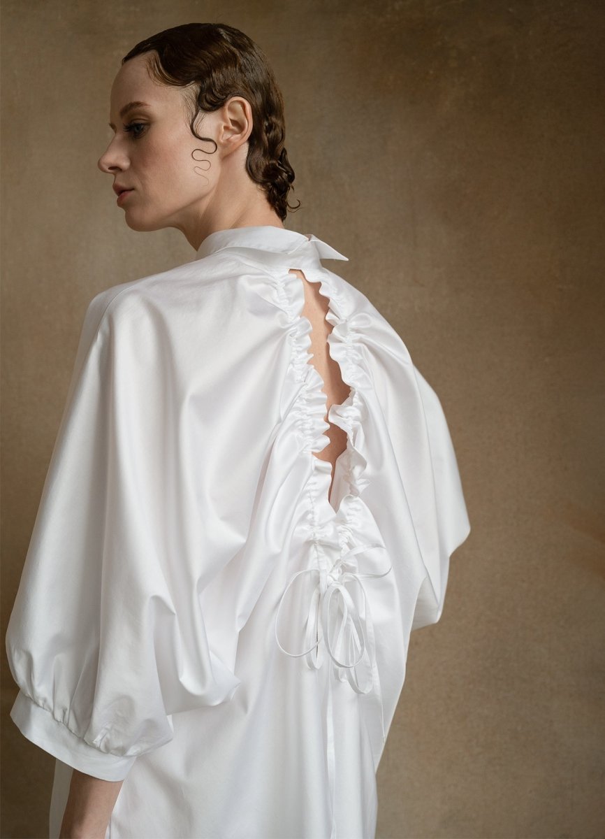 Prima Aurora | Drawstring Open Back Shirt | ETNA Shirts