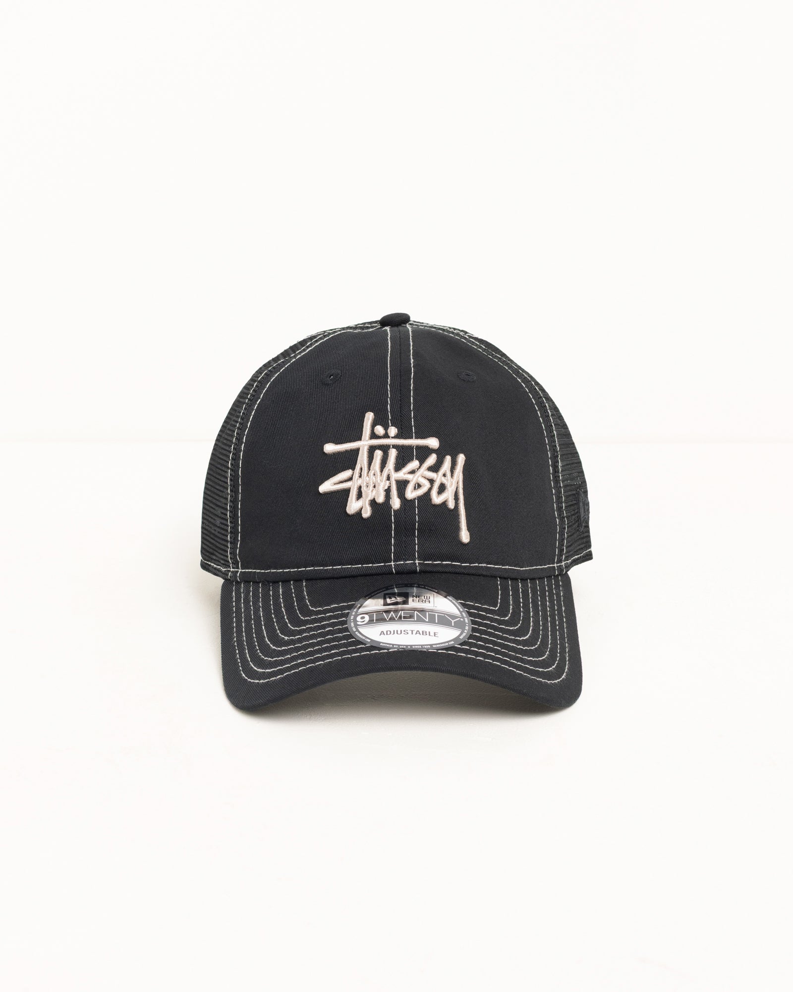 New Era 9TWENTY Basic Trucker – Black | Headwear | Stüssy Europe