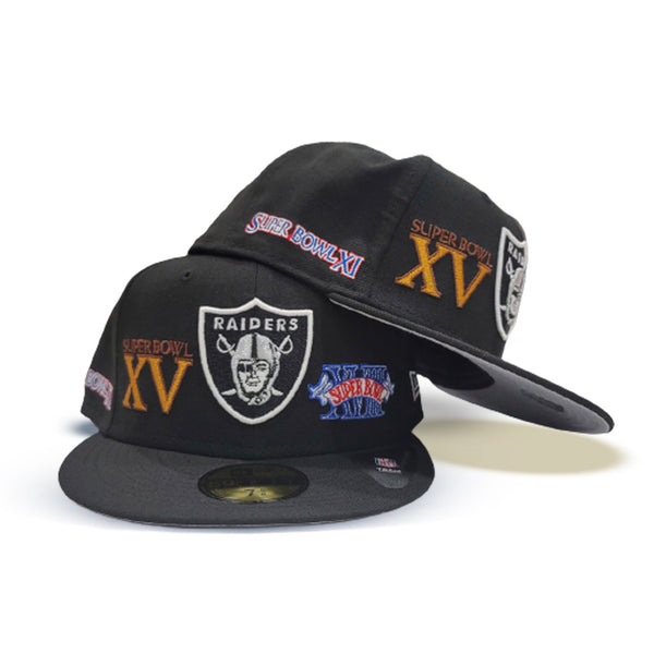Black Las Vegas Raiders 3X Super Bowl Champions New Era 59Fifty