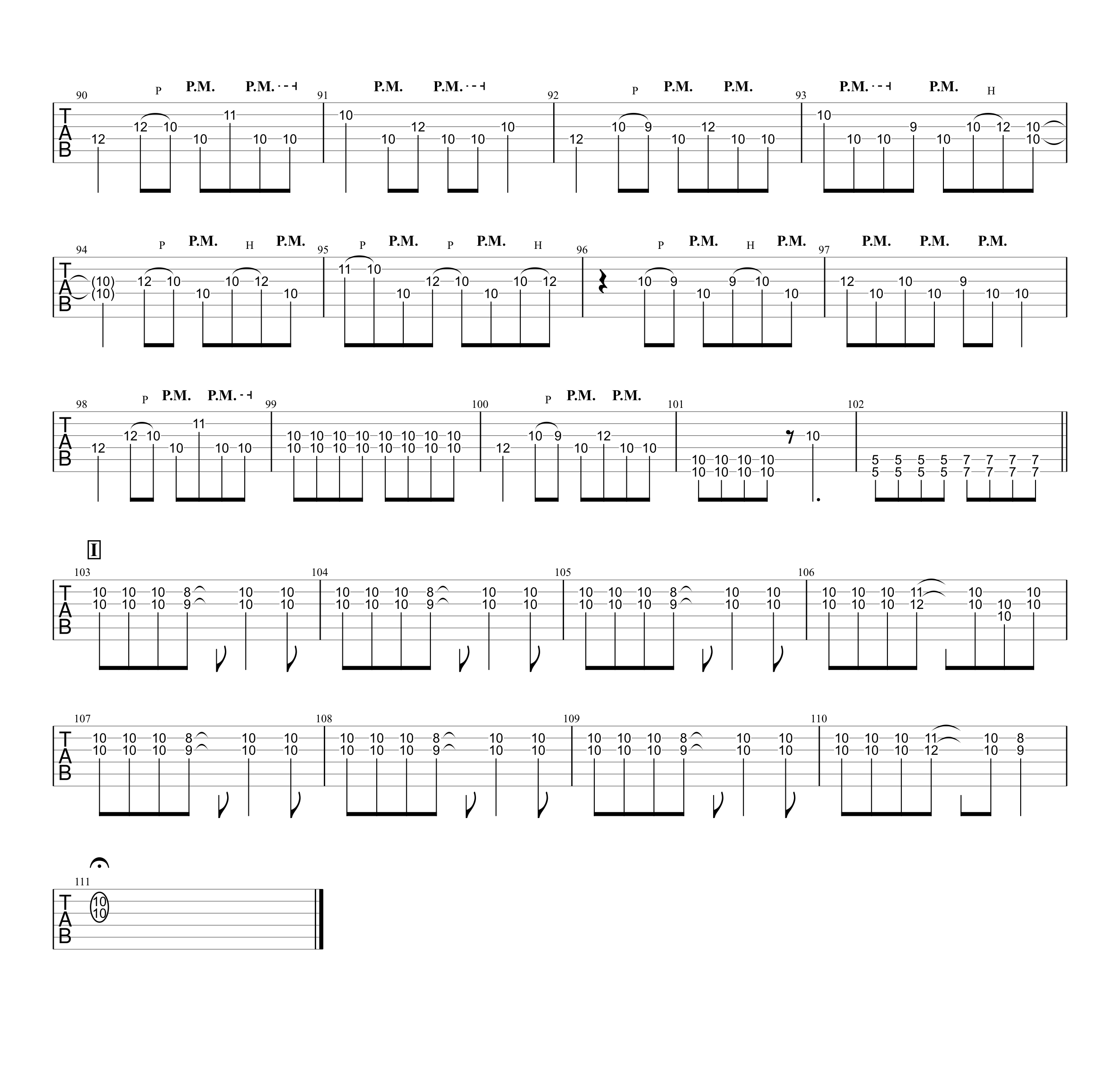 未完成交響曲／ONE OK ROCK【無料ギターTAB譜】リードパートほぼ完コピ