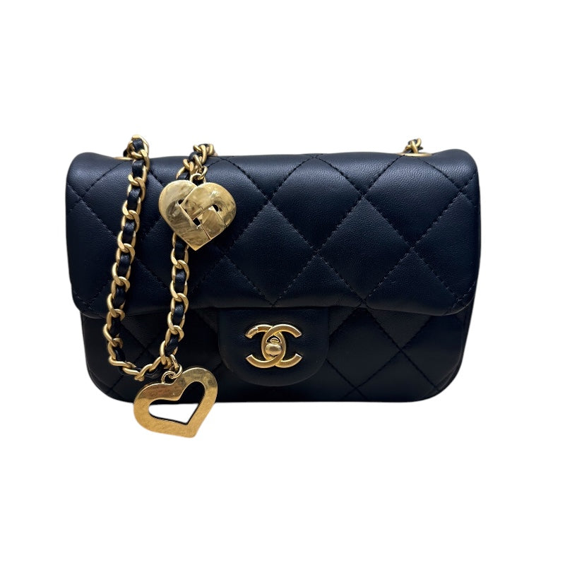 シャネル CHANEL マトラッセミニフラップバッグ ハートチェーン AS3456