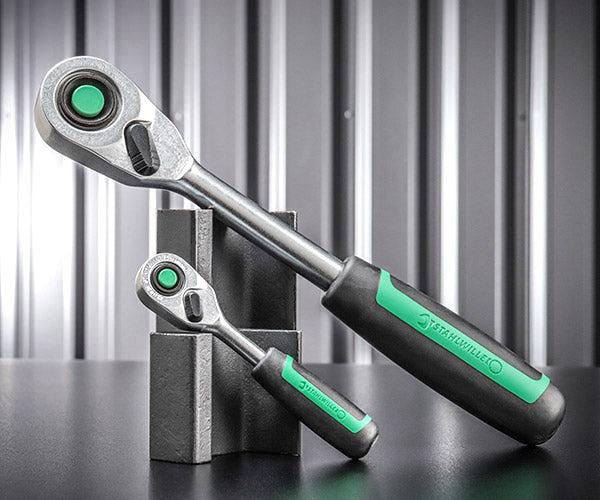 STAHLWILLE 415QR/512QR 1/4+1/2SQ 80ギアラチェットハンドルセット